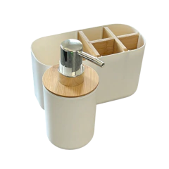 Dispenser jabón + porta cepillos en internet