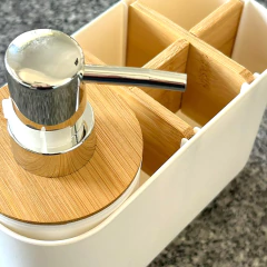 Dispenser jabón + porta cepillos - Perfuma