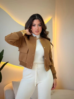 Jaqueta Bomber Lã Batida - comprar online