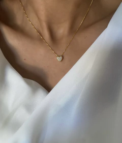 Colar Coraçãozinho Strass