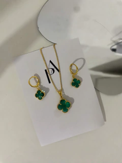 Conjunto Trevo Verde Van Cleef