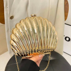 Bolsa Clutch Concha do Mar Metálica - Pri Acessório