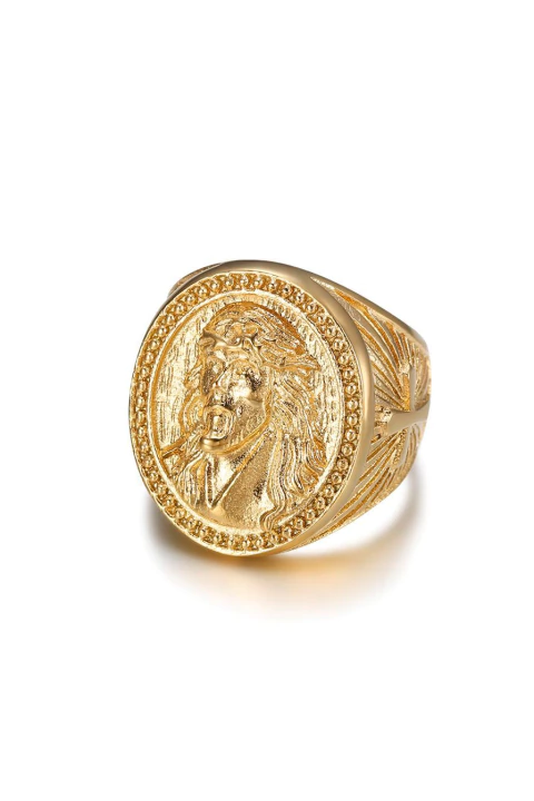 Anillo Sello Jesus Enchapado Oro 18K - comprar online