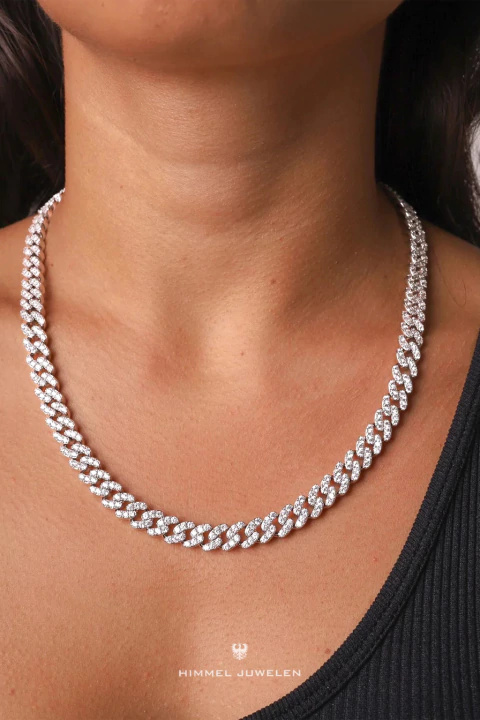 Cadena Cubana Full Ice 8mm - comprar online