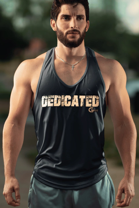 Regata Preta Dry Dedicated com Detalhe Baunilha