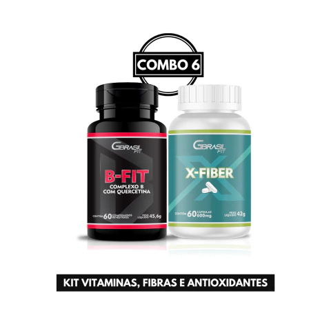 COMBO 6 - VITAMINAS, FIBRAS E ANTIOXIDANTES (1 B-FIT + 1 X-FIBER)