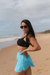 Top Biquini Gabi Céu Azul & Preto - comprar online