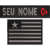 Bordado Tarjeta Nome Bandeira ou Seu Estado Negativo Ban245
