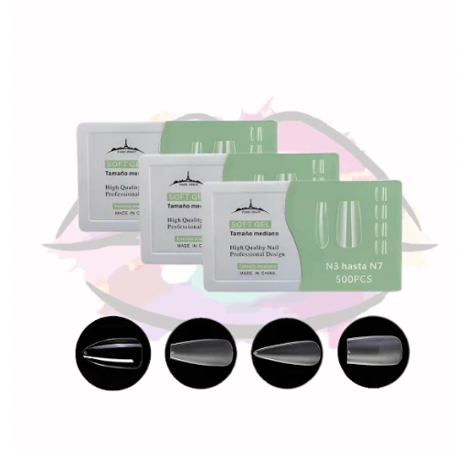 Tips para soft gel Paris Night Línea Verde