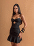 Vestido Olivia alca drapeado curto