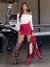 Shorts saia Evellyn couro eco