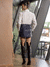 Shorts saia Isis couro eco na internet