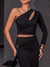 Blusa Caroline nula manga recorte - comprar online
