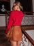 Shorts saia Maria couro eco - comprar online