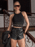 Regata Dayana cropped ilhos