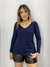 Blusa Básica Manga Longa - Marinho