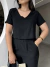 Cropped em Linho com Detalhe em Tressé - Preto