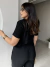 Cropped em Linho com Detalhe em Tressé - Preto na internet