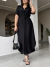 Vestido Chemise Manga Curta Helena - Preto - Miahma