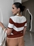 Imagem do Blusa Modal Estela - Listrado Marrom