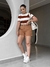 Blusa Modal Estela - Listrado Marrom
