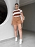 Blusa Modal Estela - Listrado Marrom na internet