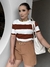 Blusa Modal Estela - Listrado Marrom - comprar online