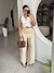 Calça Pantalona Leona Plus - Bege - Miahma