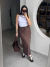 Saia Midi Liora - Marrom - comprar online