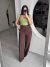 Calça Pantalona Vic - Marrom Café - loja online