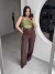 Calça Pantalona Vic - Marrom Café - comprar online