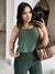 Cropped em Linho Tulum - Verde Folha - Miahma