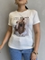 T-Shirt Baby Look com Estampa Lina - Off-White - Miahma