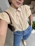 Camisa Curta Wester - Bege - Miahma