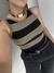Cropped Modal Marie - Listrado Verde Militar na internet