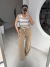 Imagem do Cropped Modal Marie - Listrado Bege