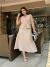Saia Midi Camélia - Creme - Miahma