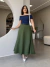 Saia Midi Lysandra - Verde Folha - Miahma