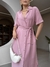 Vestido Chemise Manga Curta Helena - Rosa Queimado na internet