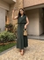 Saia Midi em Linho Fairy - Verde Folha - Miahma