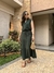 Saia Midi em Linho Fairy - Verde Folha