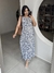 Vestido Linho Amalfi - Estampado Azul Oceano - Miahma
