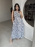 Vestido Linho Amalfi - Estampado Azul Oceano