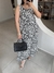 Vestido Linho Amalfi - Estampado Preto - Miahma