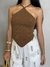 Cropped Tricot Búzios - Marrom Claro - loja online