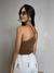 Cropped Tricot Búzios - Marrom Claro - Miahma