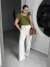 Blusa Manga Folha - Verde Militar na internet