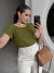 Blusa Manga Folha - Verde Militar - comprar online