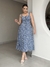 Vestido Midi Coraline - Floral Azul Hortência