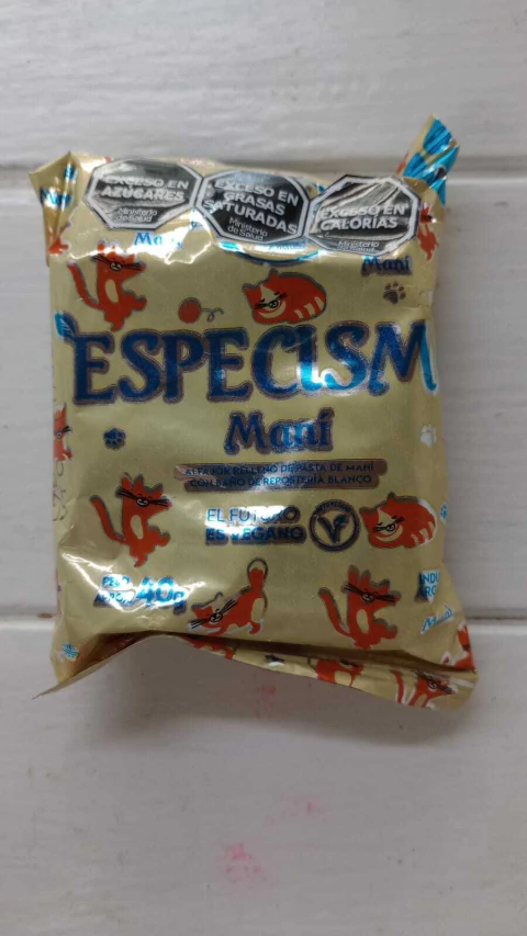 Alfajor de chocolate blanco y maní (40 g) - Especismo Cero
